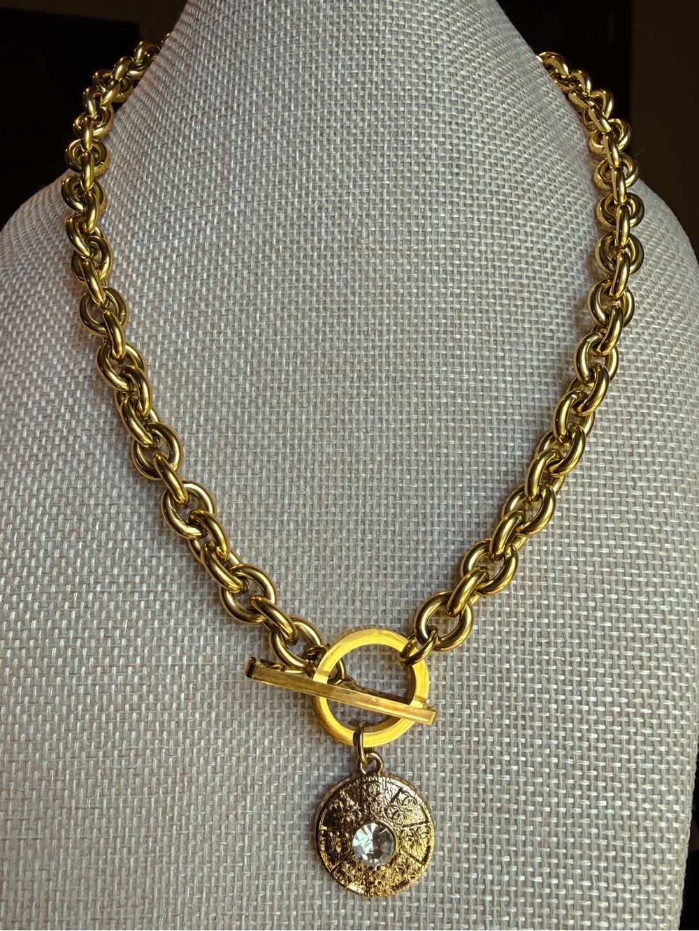 Chanel Gold Toggle Chain Necklace